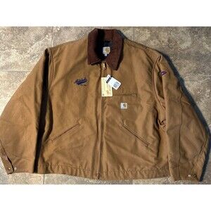 Carhartt J001 BRN Detroit Jacket Size 3XL Blanket Lined Canvas NWT